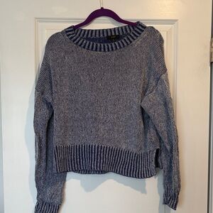 J. Crew Heathered Blue Crew Neck Sweater